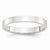 14k White Gold 3mm Lightweight Flat Wedding Band