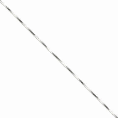 14K White Gold Franco Chain Bracelet