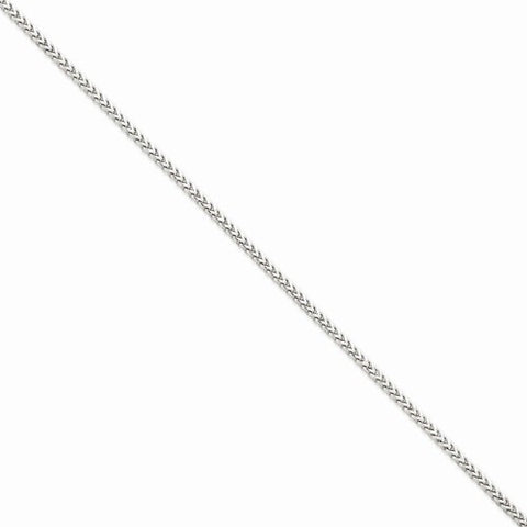 14K White Gold Franco Chain Bracelet