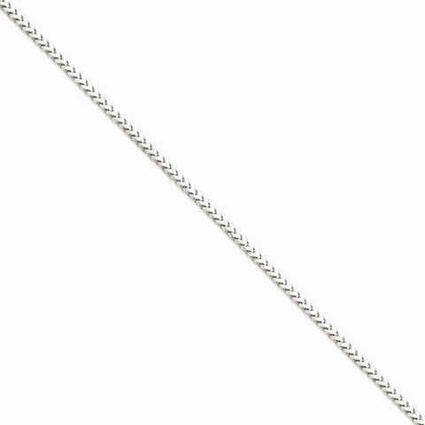 14K White Gold Franco Chain Anklet