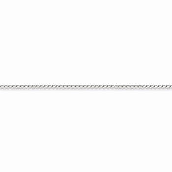 14K White Gold Flat Wheat Chain