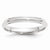 14k White Gold 3mm Half Round with Edge Wedding Band