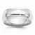 14k White Gold 8mm Half Round with Edge Wedding Band