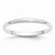 14k White Gold 2mm Lightweight Half Round Wedding Band