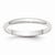 14k White Gold 2.5mm Lightweight Half Round Wedding Band