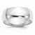 14k White Gold 8mm Lightweight Half Round Wedding Band