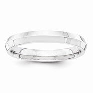 14k White Gold 3mm Knife Edge Wedding Band