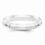 14k White Gold 3mm Knife Edge Wedding Band