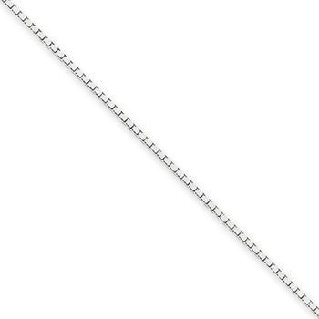 14K White Gold Box Chain