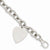 14K White Gold Link with Heart Charm
