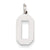 14k White Gold Medium Polished Number 0 Charm hide-image