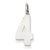 14k White Gold Medium Polished Number 4 Charm hide-image