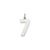 Medium Polished Number 7 Charm in 14k White Gold