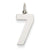 14k White Gold Medium Polished Number 7 Charm hide-image