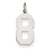 14k White Gold Medium Polished Number 8 Charm hide-image