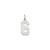 Small Polished Number 6 Charm in 14k White Gold