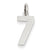 14k White Gold Small Polished Number 7 Charm hide-image