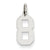 14k White Gold Small Polished Number 8 Charm hide-image