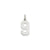 Small Polished Number 9 Charm in 14k White Gold