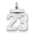 14k White Gold Small Polished Number 23 Charm hide-image