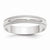 14k White Gold 4mm Lightweight Milgrain Half Round Wedding Band