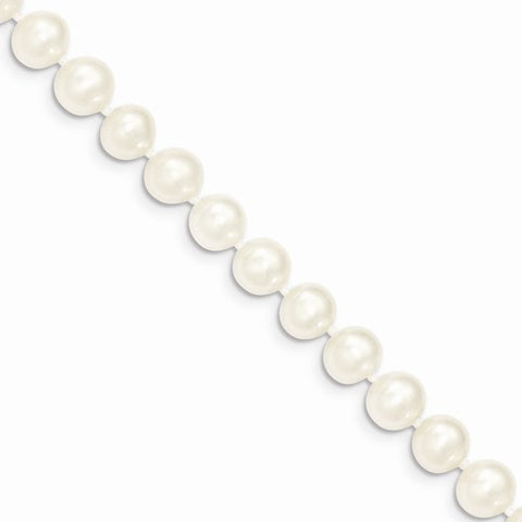 14K Yellow Gold 7-7.5Mm White Freshwater Onion Cultured Pearl Bracelet