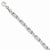 14K White Gold with Sat and High Polished X & O Bracelet