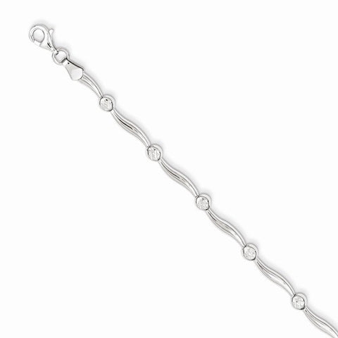 14K White Gold Fancy Bracelet