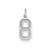 Small Satin Number 8 Charm in 14k White Gold