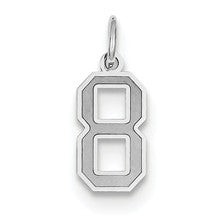 14k White Gold Small Satin Number 8 Charm hide-image