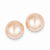 14k Yellow Gold 11-12mm Pink Button Cultured Pearl Stud Earrings