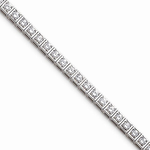 14K White Gold AA Diamond Tennis Bracelet