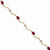 14K Yellow Gold Diamond & Rubies Completed Fancy Diamond & Ruby Bracelet