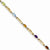 14K Yellow Gold Completed Fancy Genuine Diamond & Gemstone Rainbow Bracelet