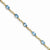 14K Yellow Gold Blue Topaz Bracelet