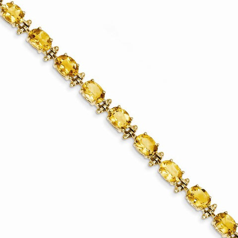 14K Yellow Gold Citrine Bracelet