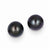 14k Yellow Gold 5-6mm Black Round Freshwater Cultured Pearl Stud Earrings