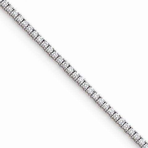 14K White Gold AA Diamond Tennis Bracelet