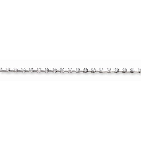 14K White Gold AA Diamond Tennis Bracelet