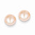 14k Yellow Gold 7-7.5mm Pink Button Cultured Pearl Stud Earrings