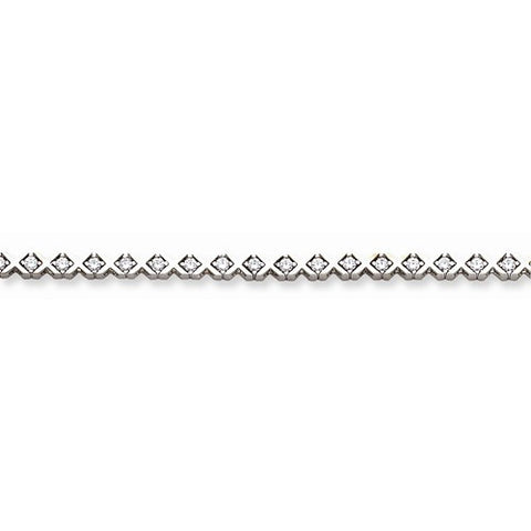 14K White Gold AA Diamond Tennis Bracelet