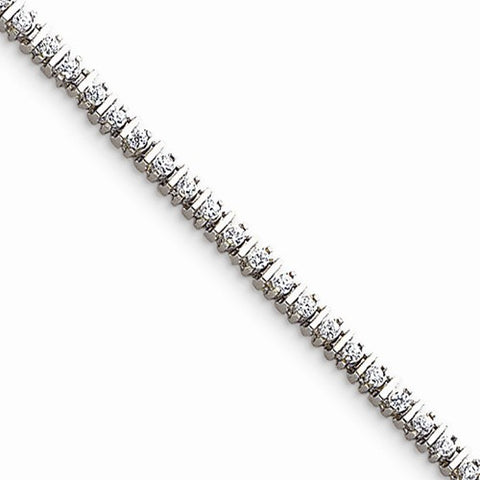 14K White Gold AA Diamond Tennis Bracelet