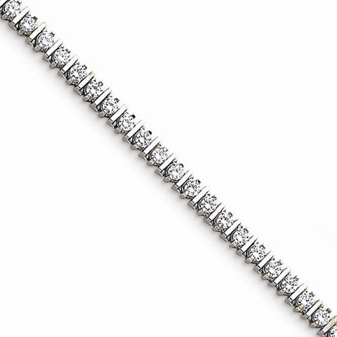 14K White Gold AA Diamond Tennis Bracelet