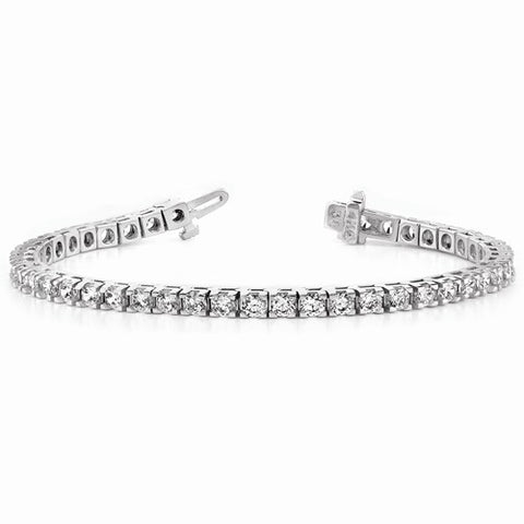 14K White Gold AA Diamond Tennis Bracelet