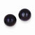 14k Yellow Gold 8-9mm Black Button Freshwater Cultured Pearl Stud Earrings