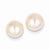 14k Yellow Gold 8-8.5mm Pink Button Cultured Pearl Stud Earrings