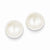 14k Yellow Gold 9-10mm White Button Freshwater Cultured Pearl Stud Earrings