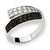 14k White Gold Black & White Diamond Ring