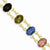 14K Yellow Gold Stone Scarab Bracelet