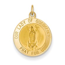 14k Gold Our Lady Of Guadalupe Medal Charm hide-image